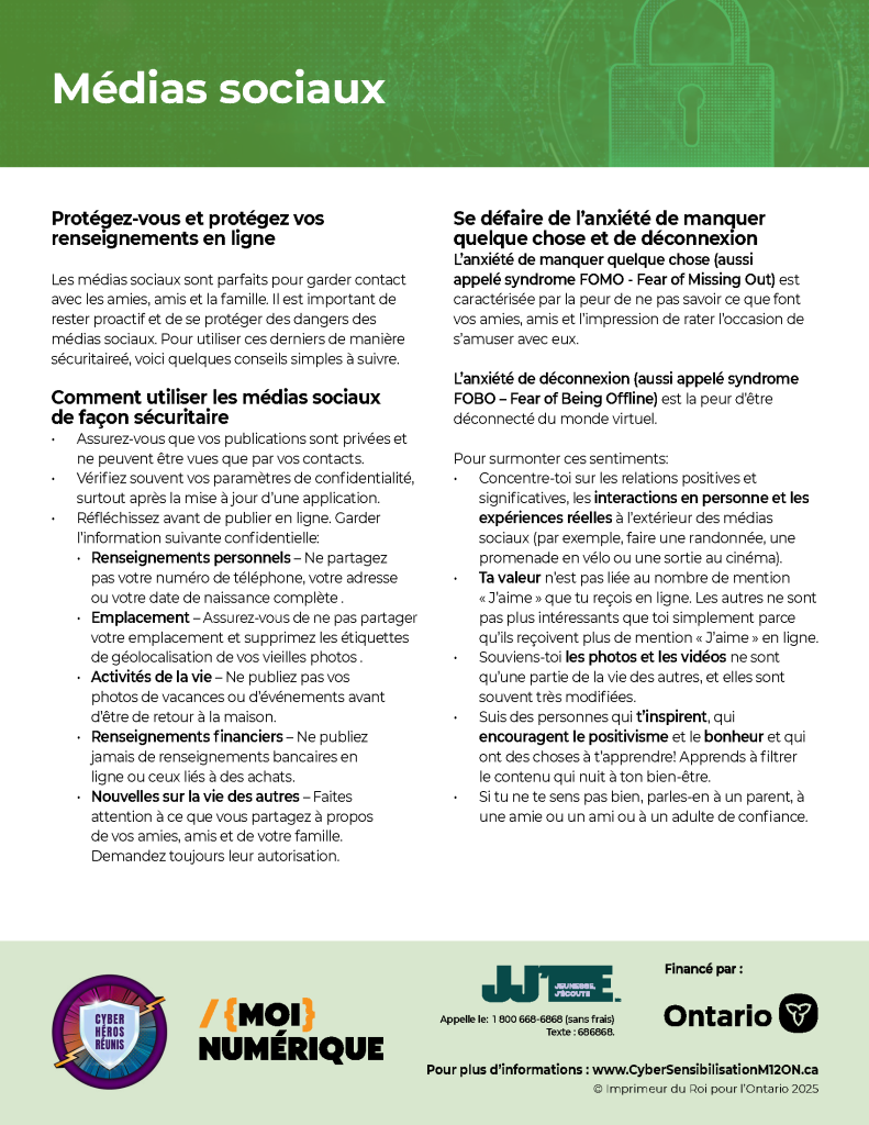 Image de la fiche d'information intitulée « Médias sociaux »